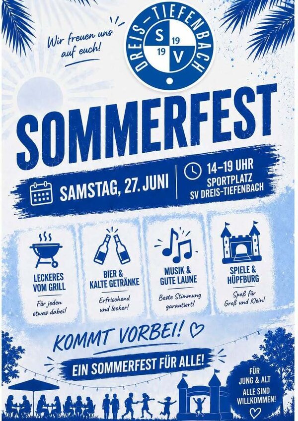 Plakat Sommerfest Dreis-Tiefenbach