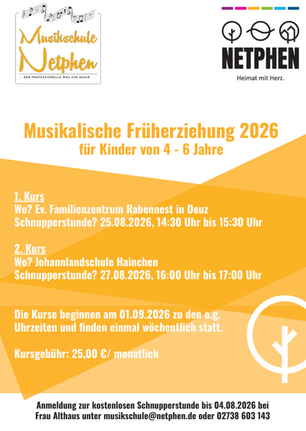 Bild vergr&ouml;&szlig;ern: Plakat Musikalische Früherziehung 2026