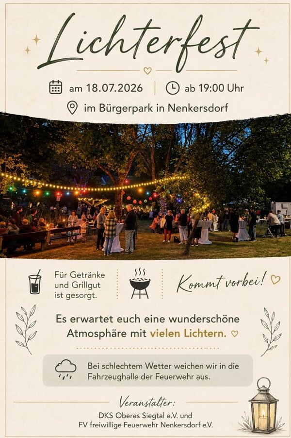 Bild vergr&ouml;&szlig;ern: Plakat Lichterfest in Nenkersdorf
