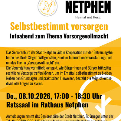 Plakat Vorsorgevollmacht