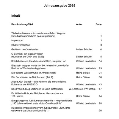 Bild vergr&ouml;&szlig;ern: Seite 3 Inhaltsverzeichnis 2025