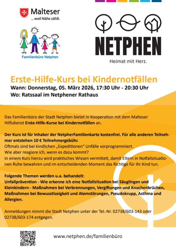 Erste-Hilfe-Kurs bei Kindenotfällen