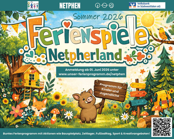 Plakat Ferienspiele Netpherland