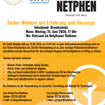 Plakat - Brandschutz für sicheres Wohnen