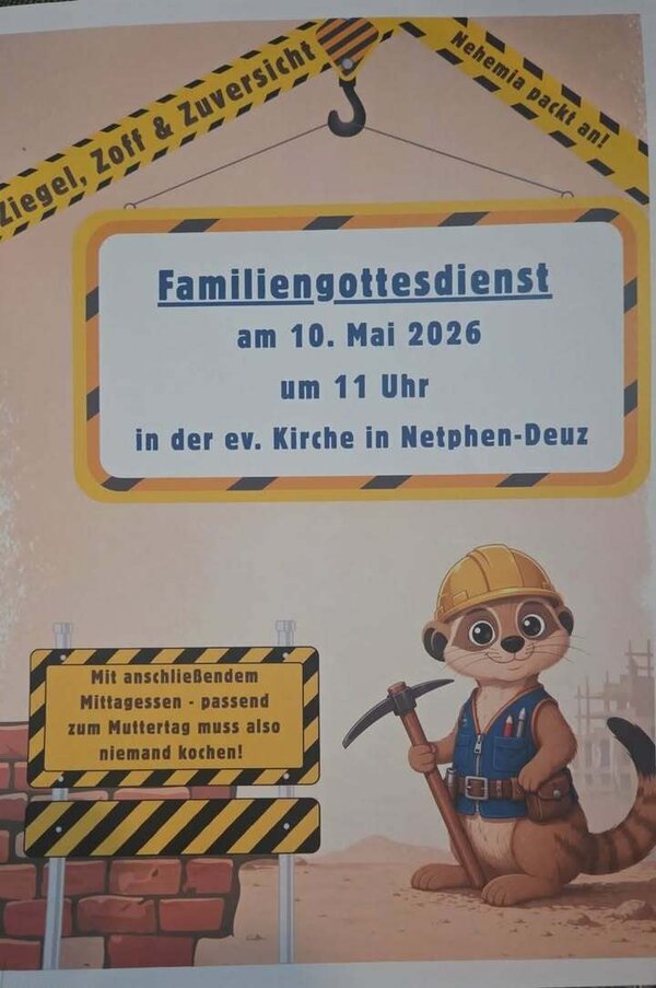 Plakat Familiengottesdienst in Deuz